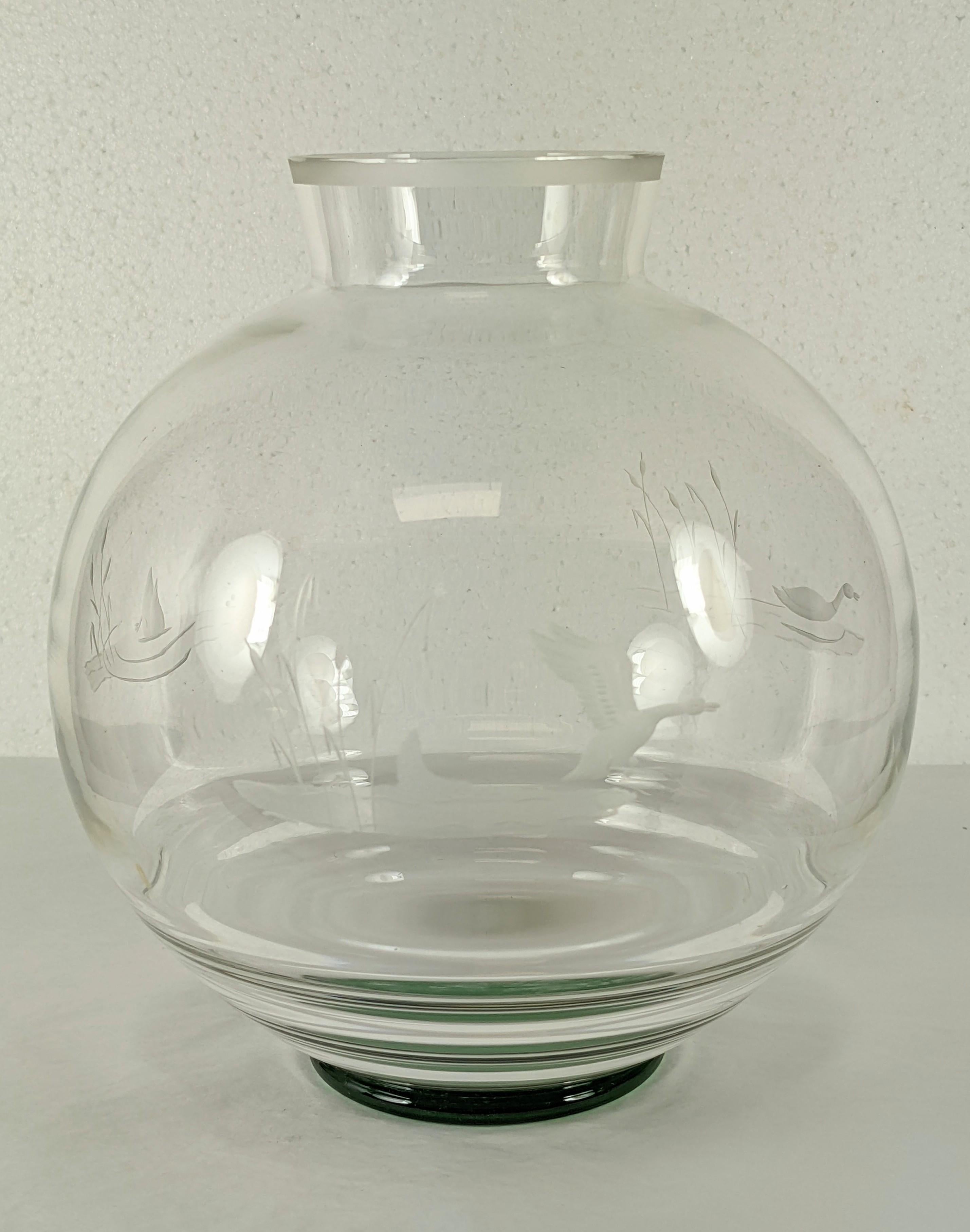 Joli vase Art déco Orrefors par Edward Hald des années 1930. 3 