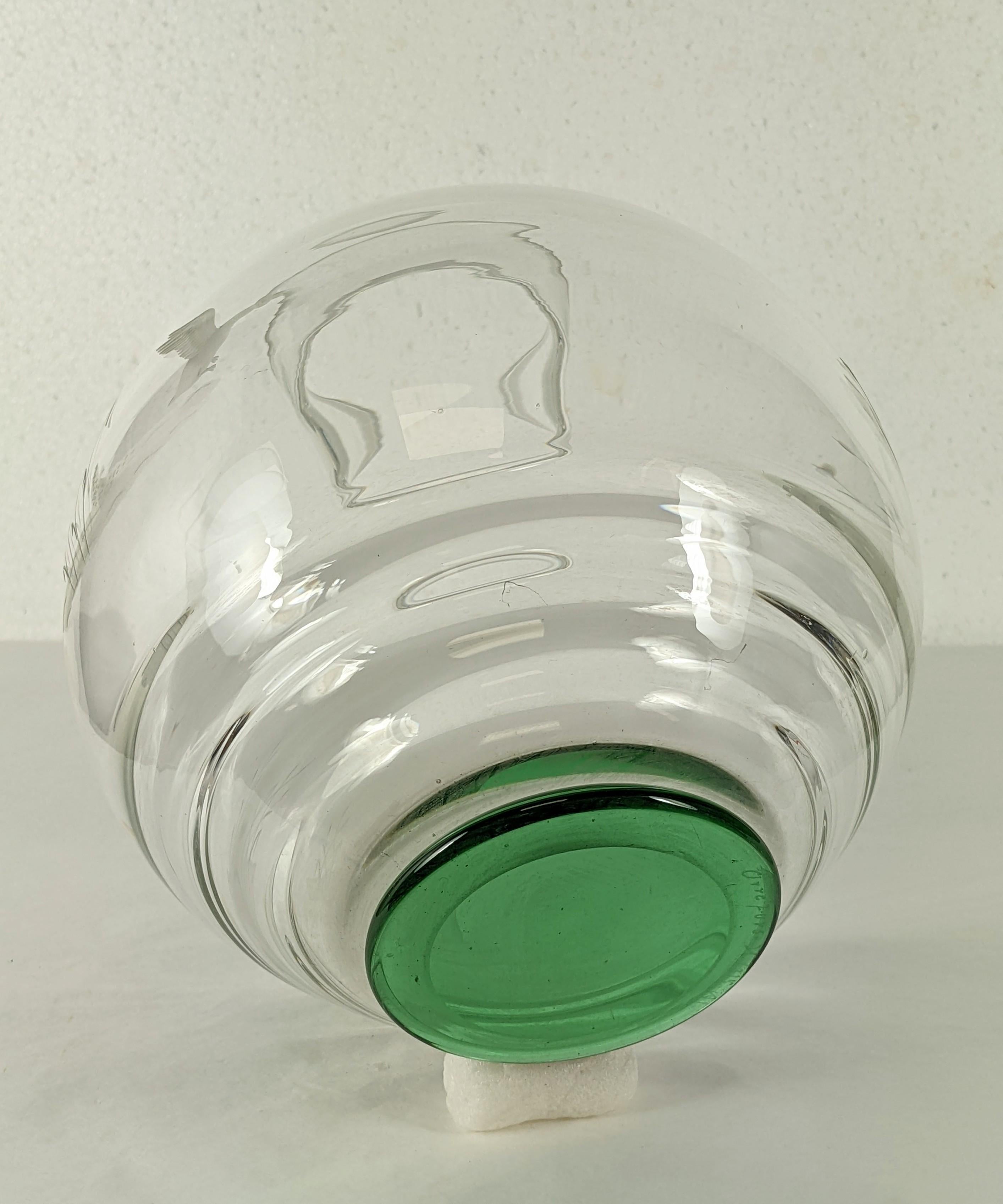 Vase aquatique Art Déco d'Orrefors, Edward Hald en vente 1