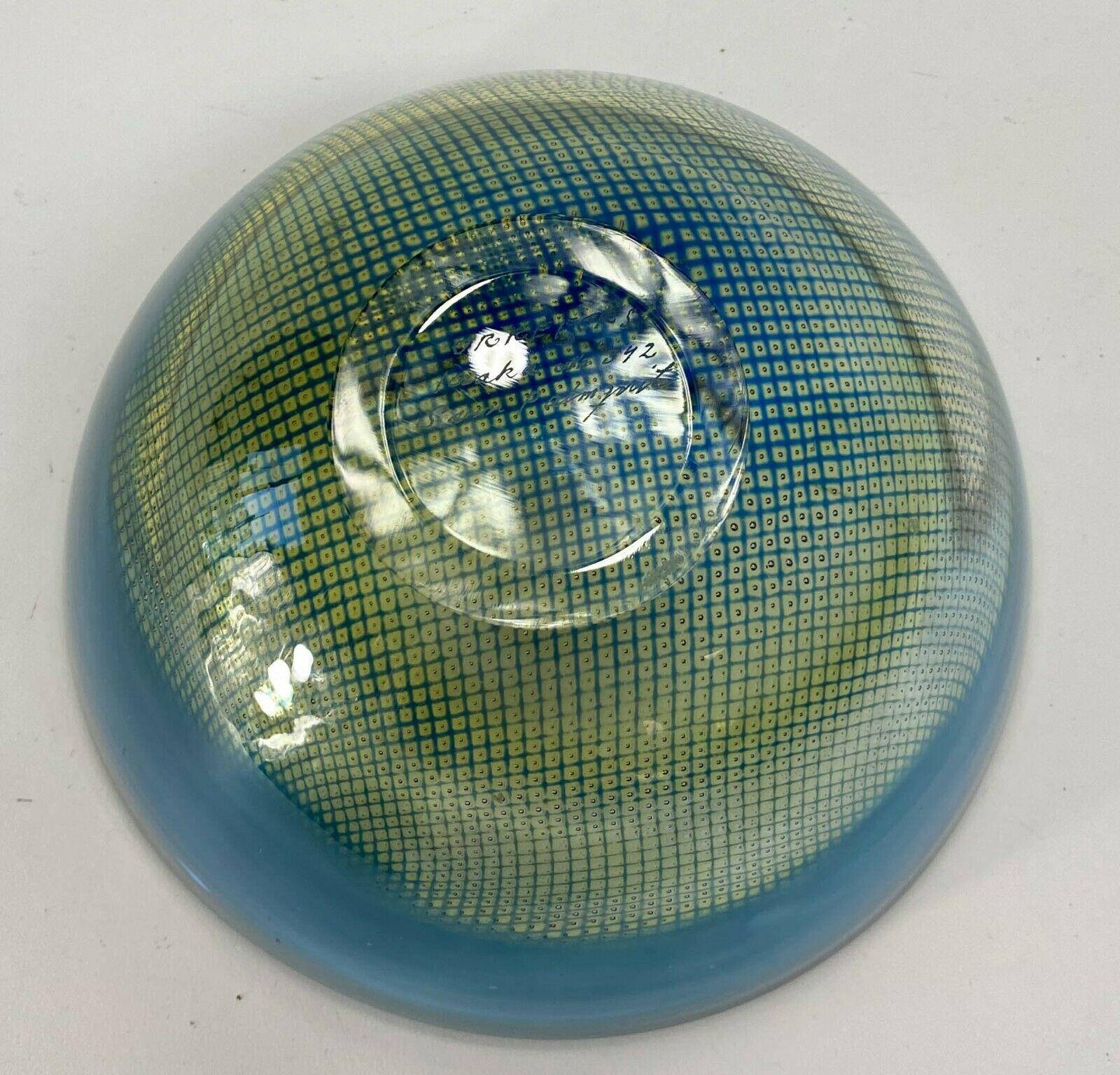 Orrefors Art Glass Kraka Bowl No.342 Sven Palmquist, circa 1960 In Good Condition For Sale In Gardena, CA