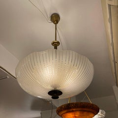 Orrefors Art Glass Light Fixture, Sweden, 1950