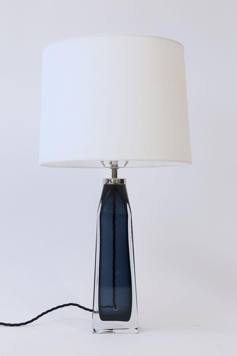 Orrefors Blue Crystal Lamp at 1stDibs blue crystal lamps