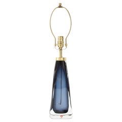 Orrefors Blauer Saphir Lampe