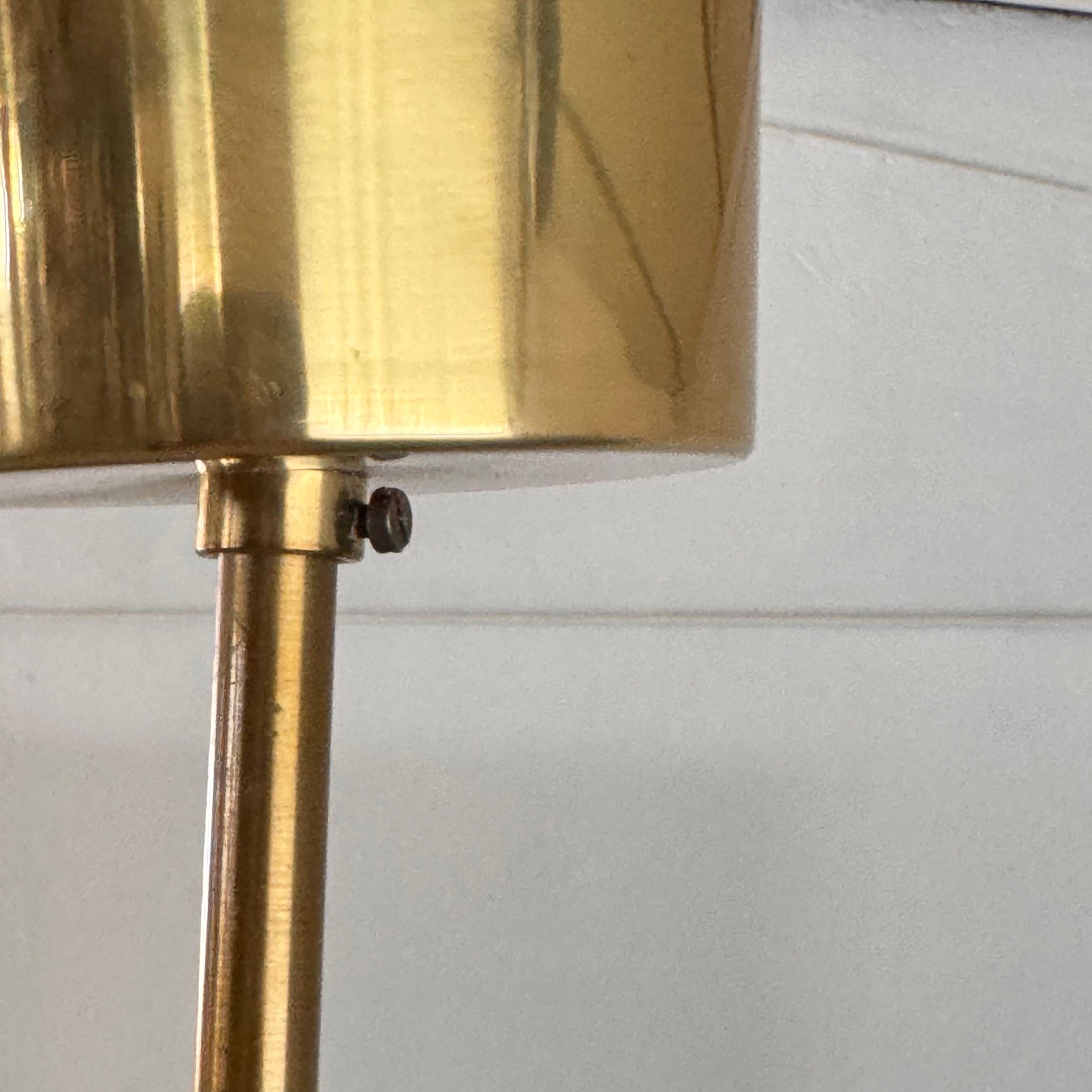 Lampade da soffitto in ottone e cristallo Orrefors di Carl Fagerlund, Svezia, anni '60 in vendita 3