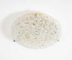 Orrefors Bubble Textured Crystal Flushmount