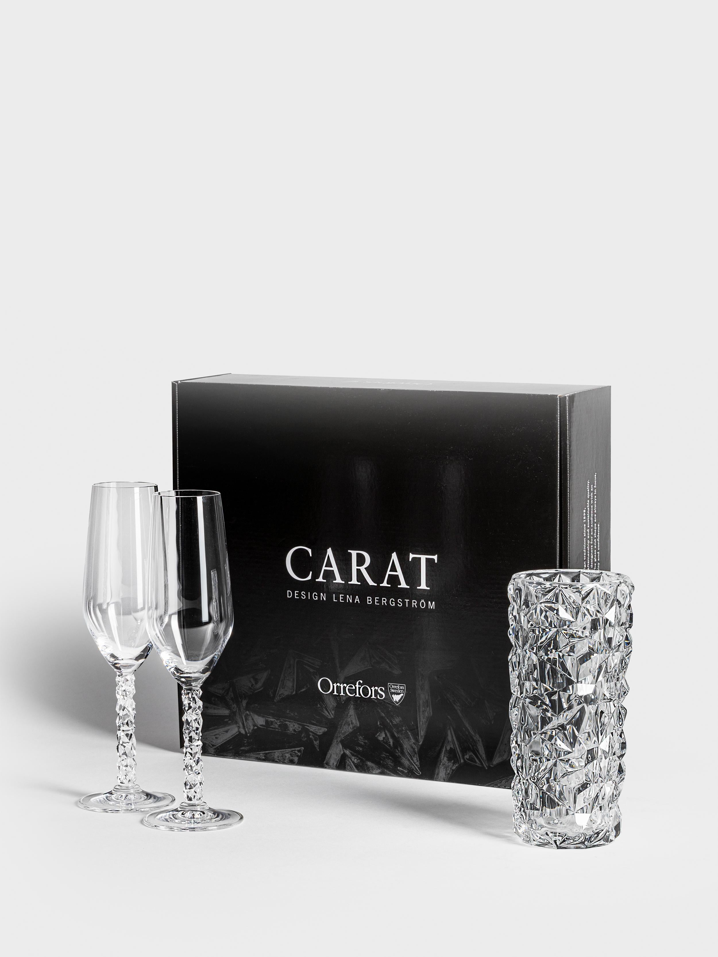 German Orrefors Carat 3 Pc Gift Set For Sale