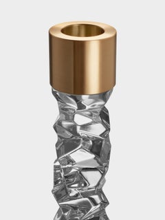 Orrefors Carat Brass Candlestick Medium 2-Pack