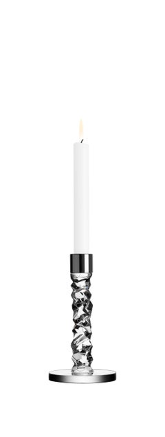 Orrefors Carat Silver Candlestick Small 2-Pack