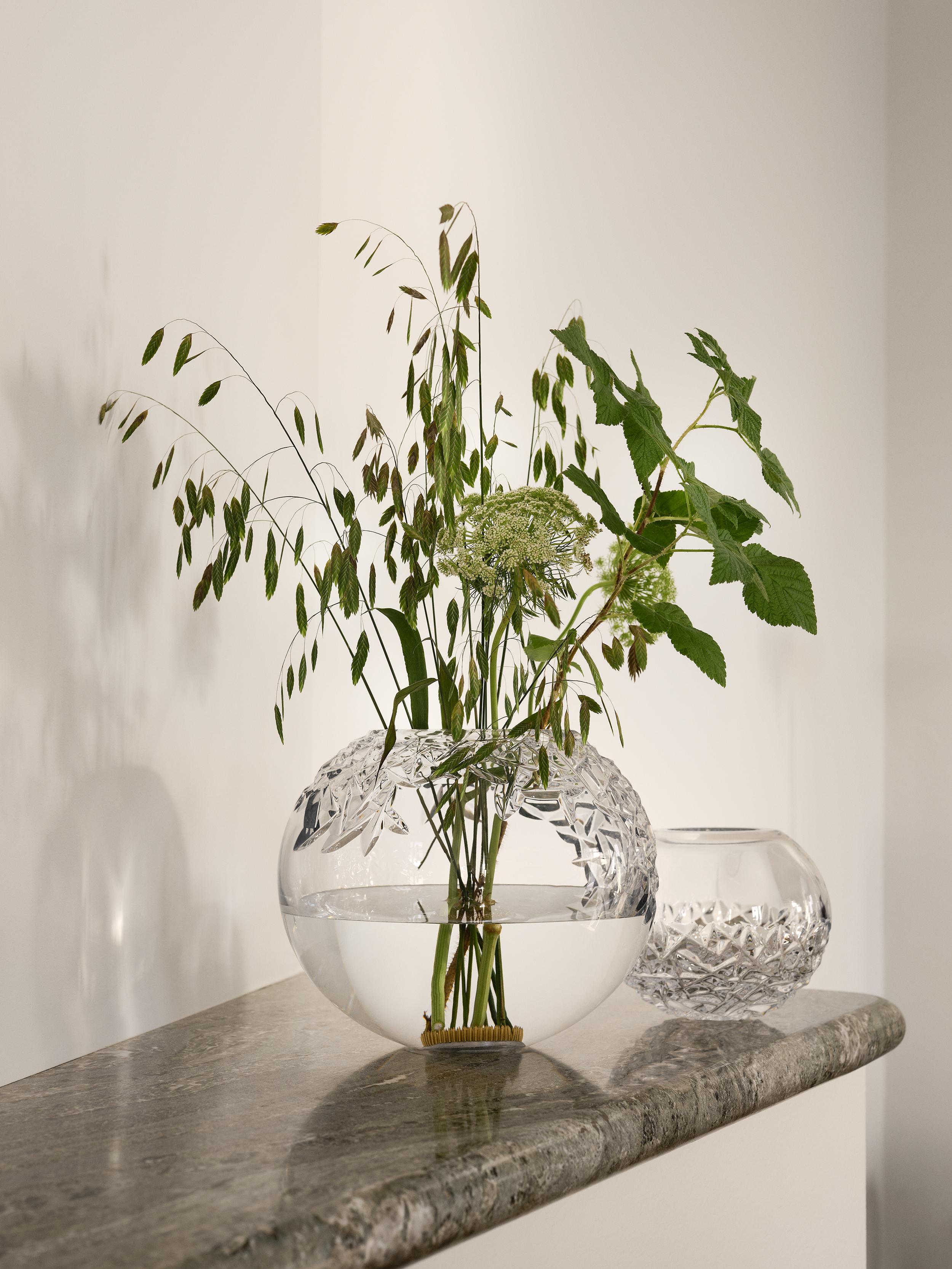Slovenian Orrefors Carat Vase Globe XL For Sale