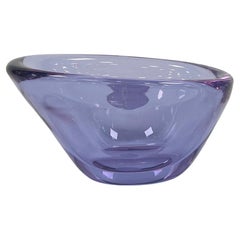 Orrefors center table in violet glass circa 1950