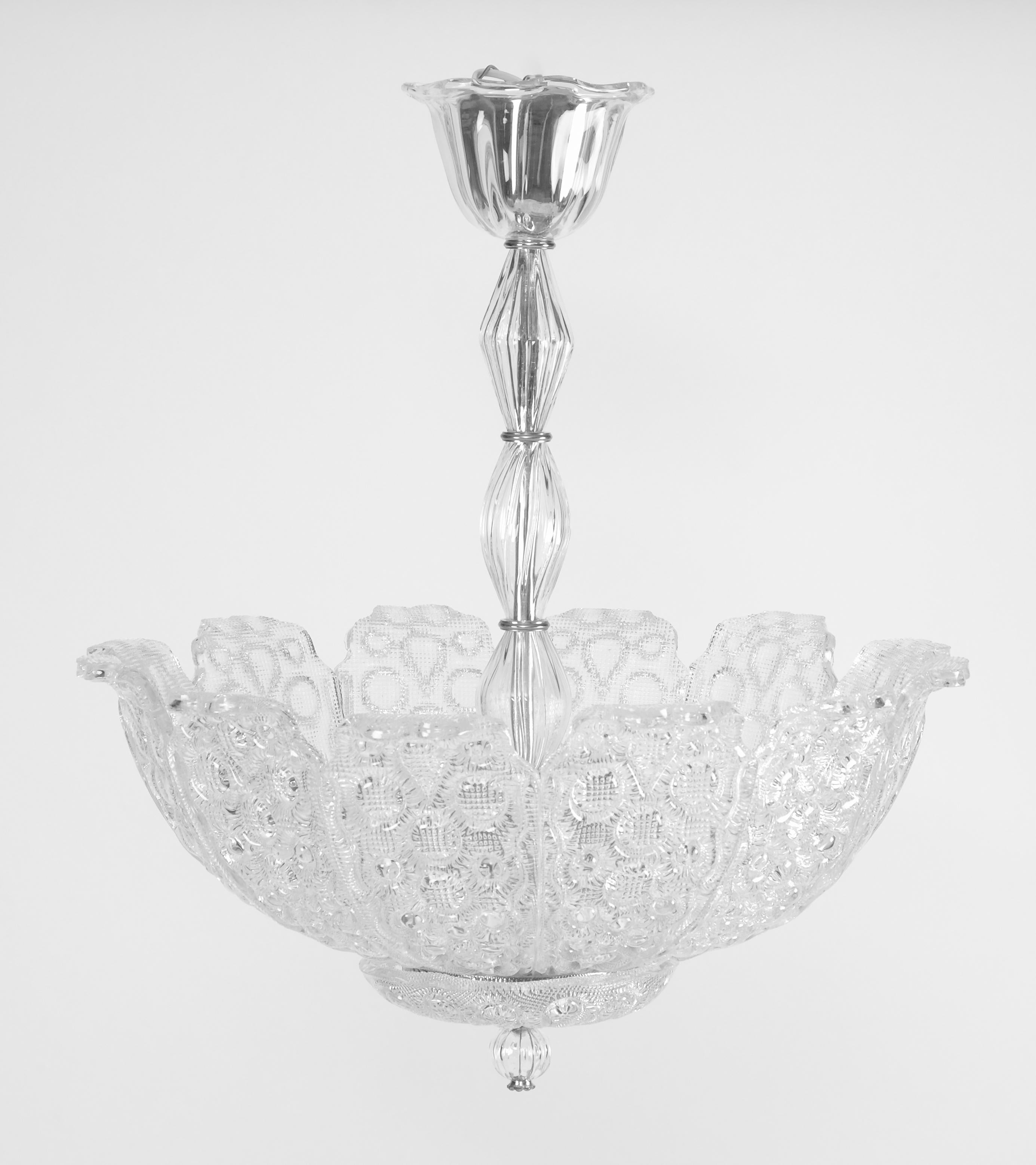 Suédois Lustre Orrefors, Suède, années 1950 en vente