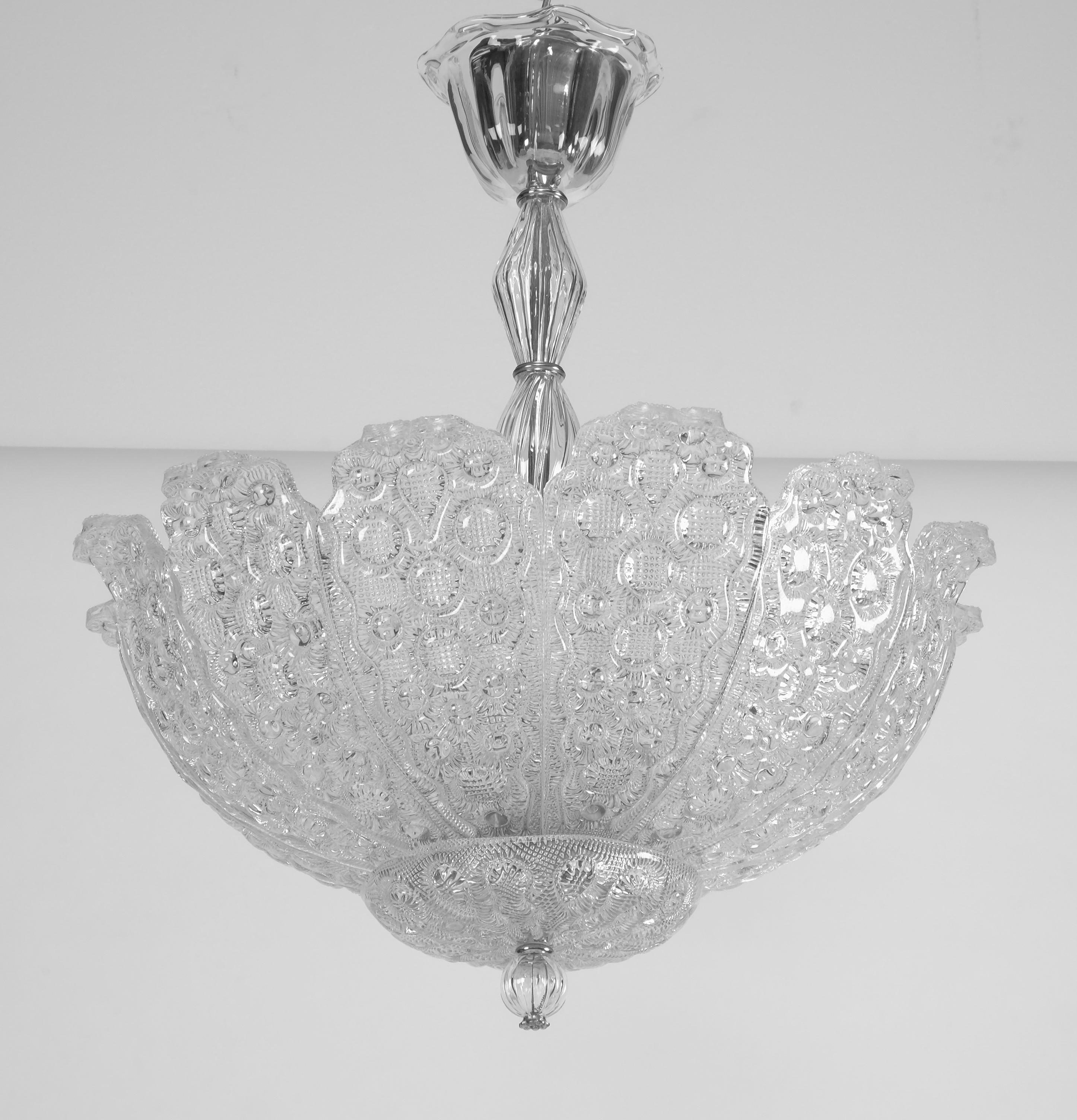 Lustre Orrefors, Suède, années 1950 Bon état - En vente à Stockholm, SE