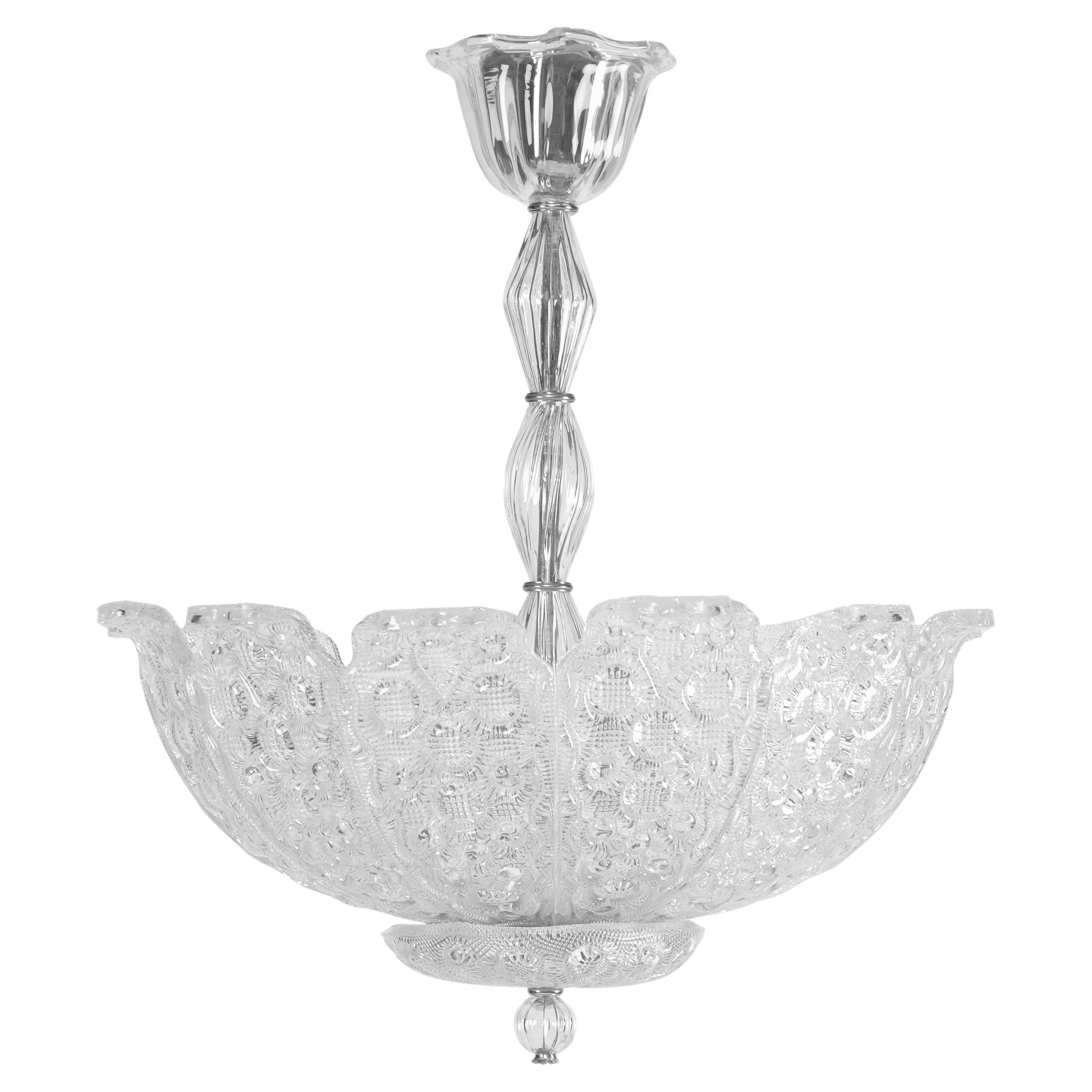 Lampadario Orrefors, Svezia, anni
50