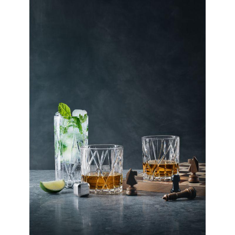 German Orrefors City Double Old Fashioned 4-Pack For Sale