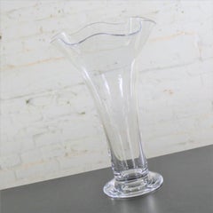 Orrefors Clear Chanterelle Vase by Anne Nilsson Retired 4758-24