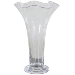 Orrefors Clear Chanterelle Vase by Anne Nilsson Retired 4758-24