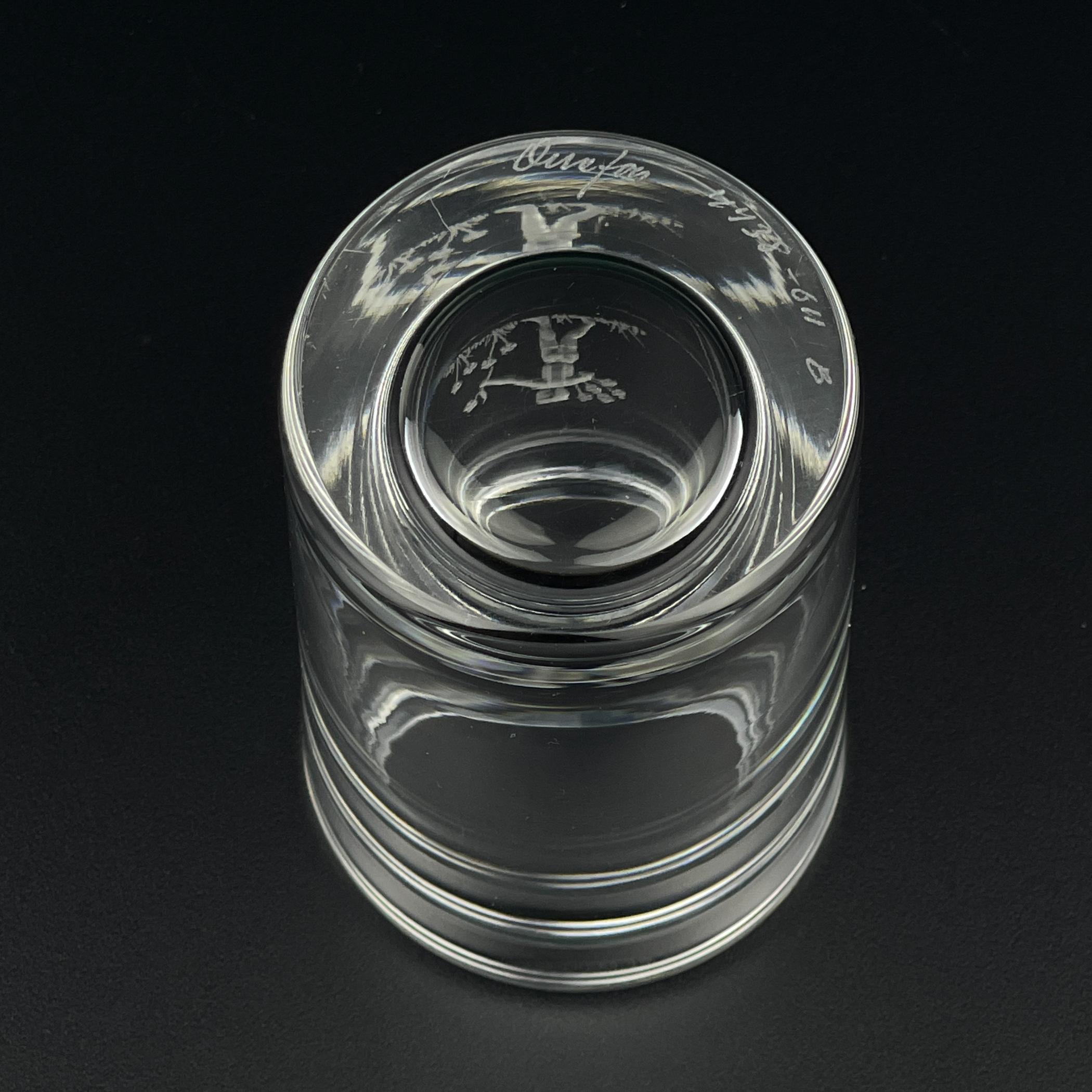 Vaso di cristallo Orrefors con incisione, Svezia, anni 1950-60 in vendita 4