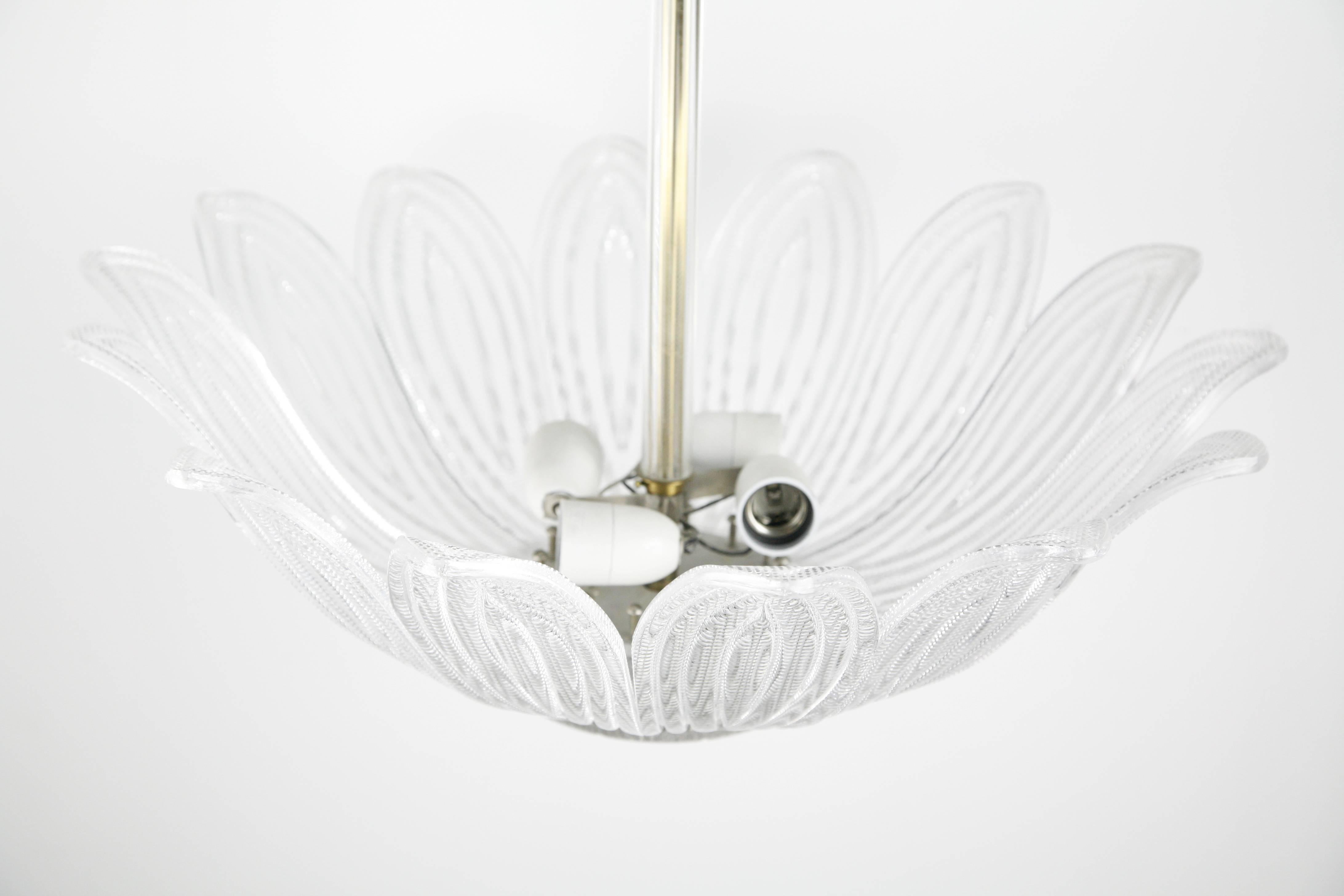 Mid-Century Modern Orrefors Crystal Chandelier, Sweden, 1950s