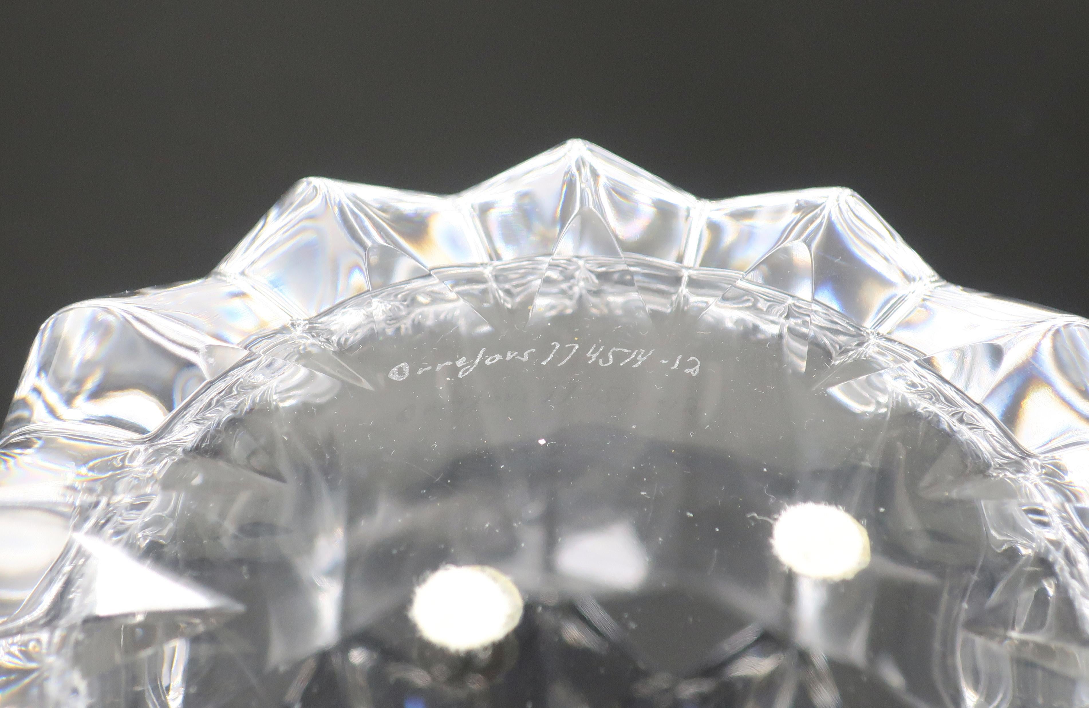 Scandinavian Modern Orrefors Crystal Fleur Bowl by Jan Johansen