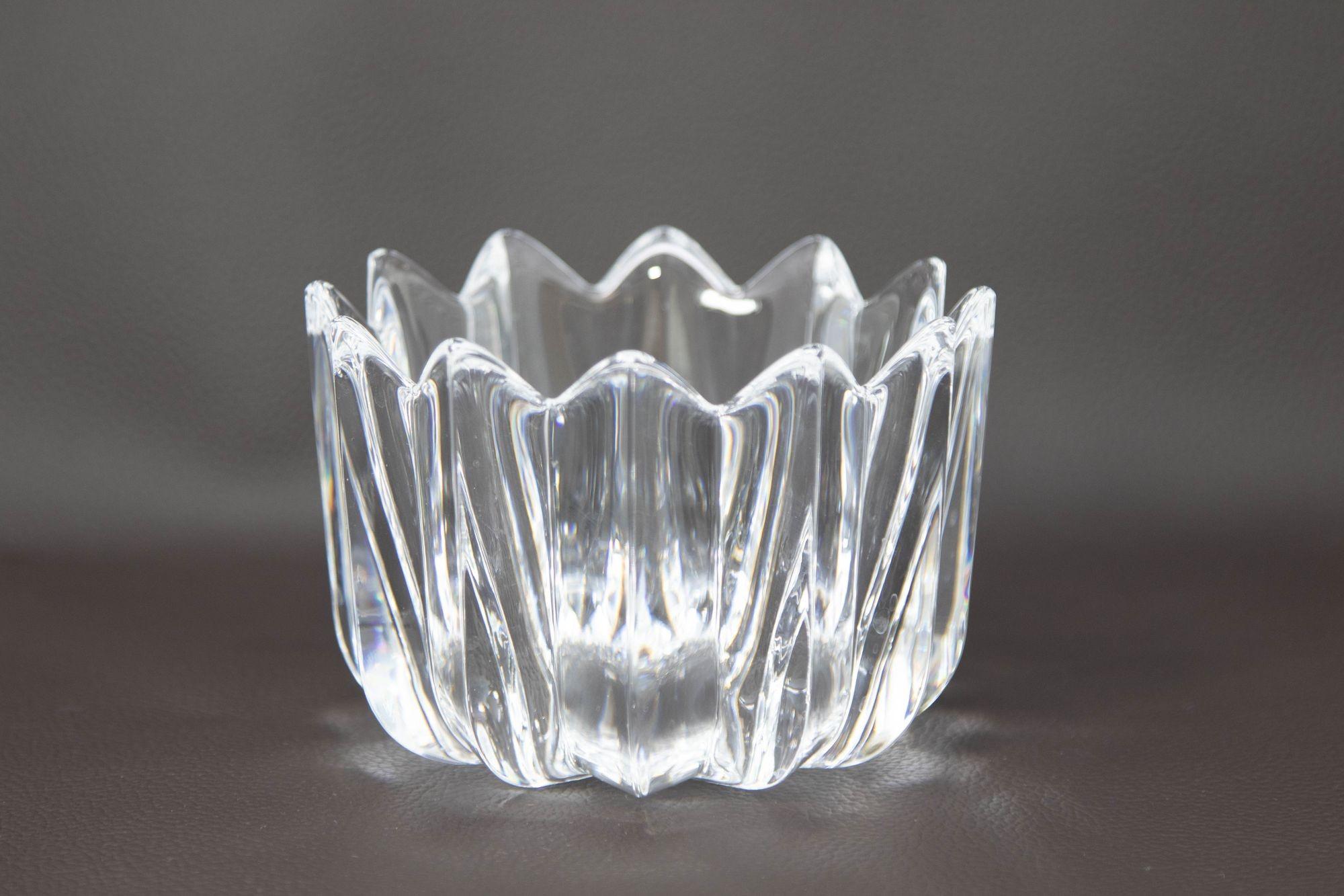 Orrefors Crystal Fleur Crown Bowl by Jan Johansen Sweden 1970s en vente 4