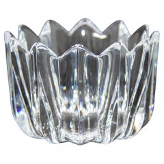 Orrefors Crystal Fleur Crown Bowl by Jan Johansen Sweden 1970s