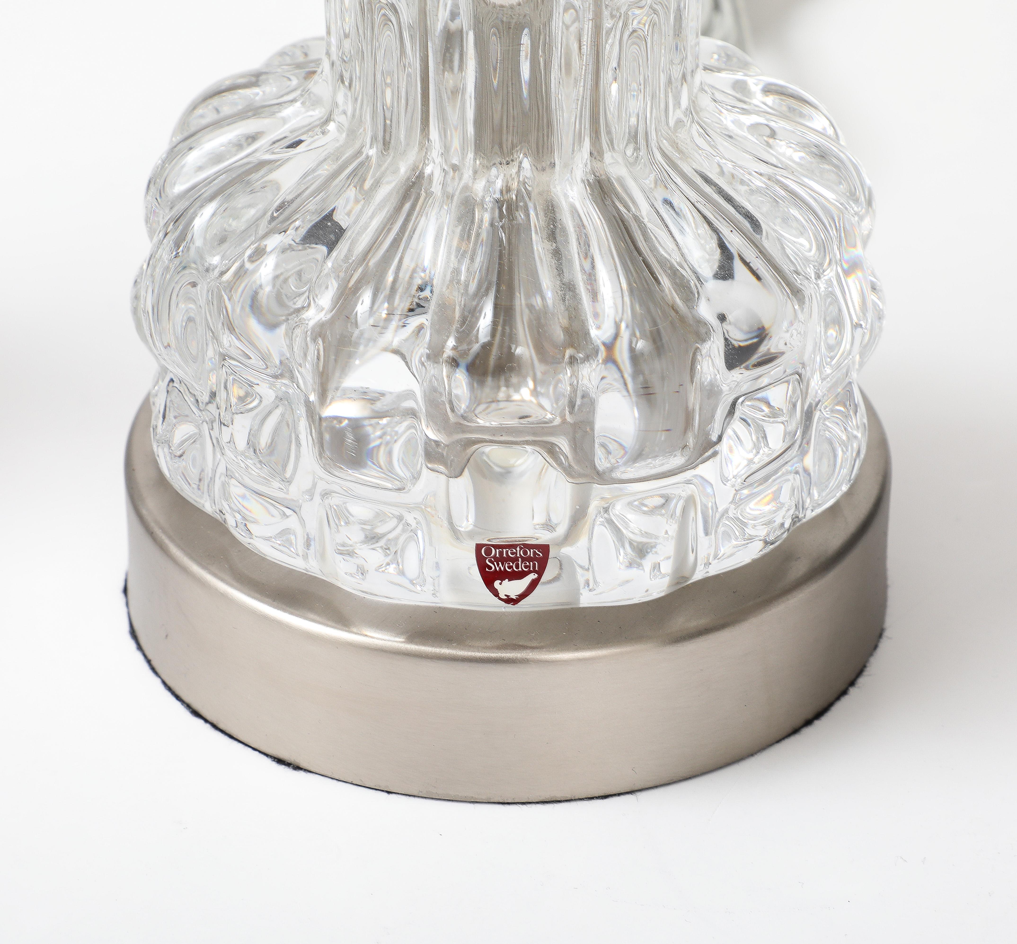 Lampes cristal Orrefors en vente 4