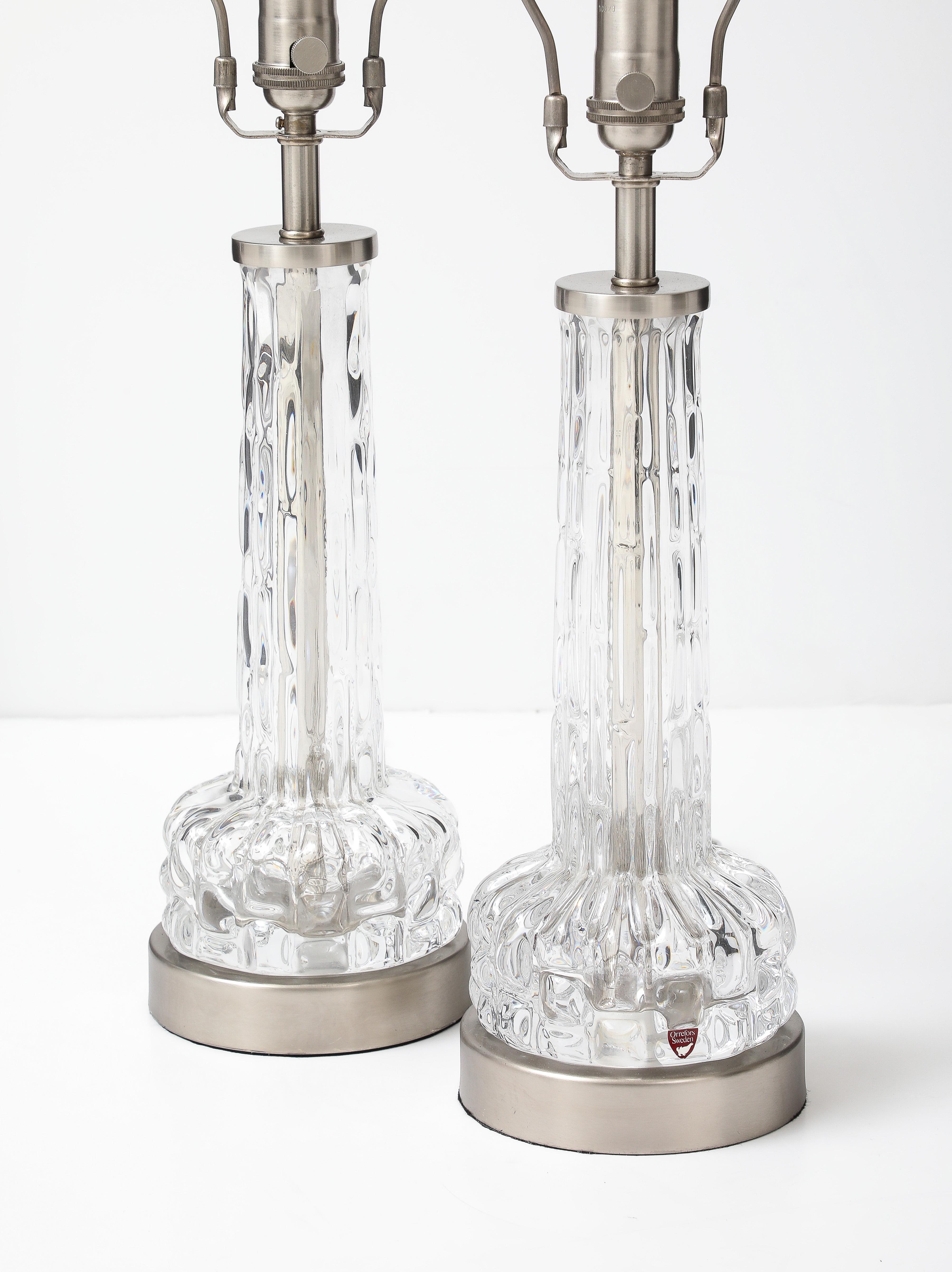 Lampes cristal Orrefors en vente 2