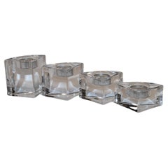 Orrefors Crystal Puzzle Votive Candleholders by Helene Krantz