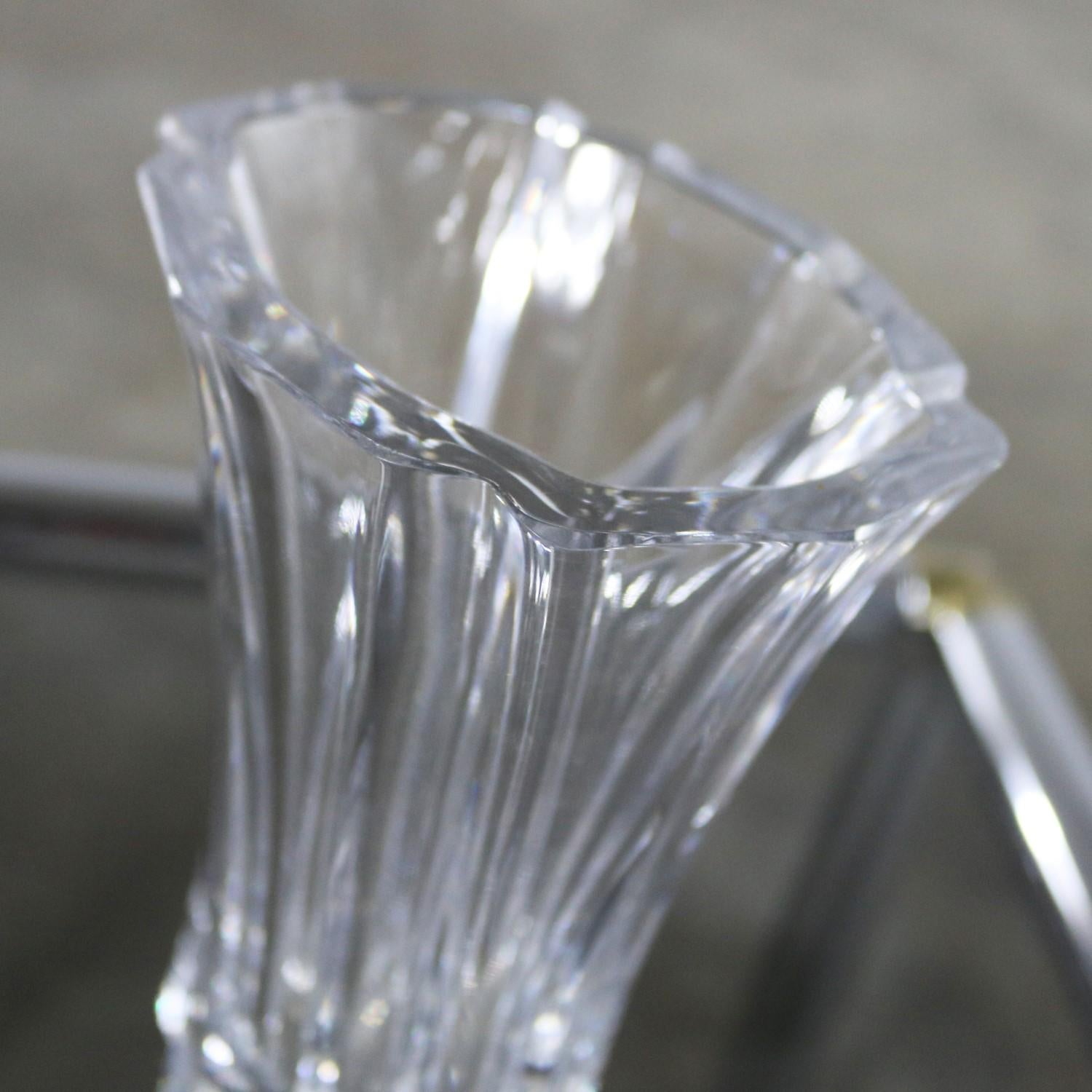 Orrefors Crystal Vase by Lars Hellsten Signed and Numbered LH 4599-22 7