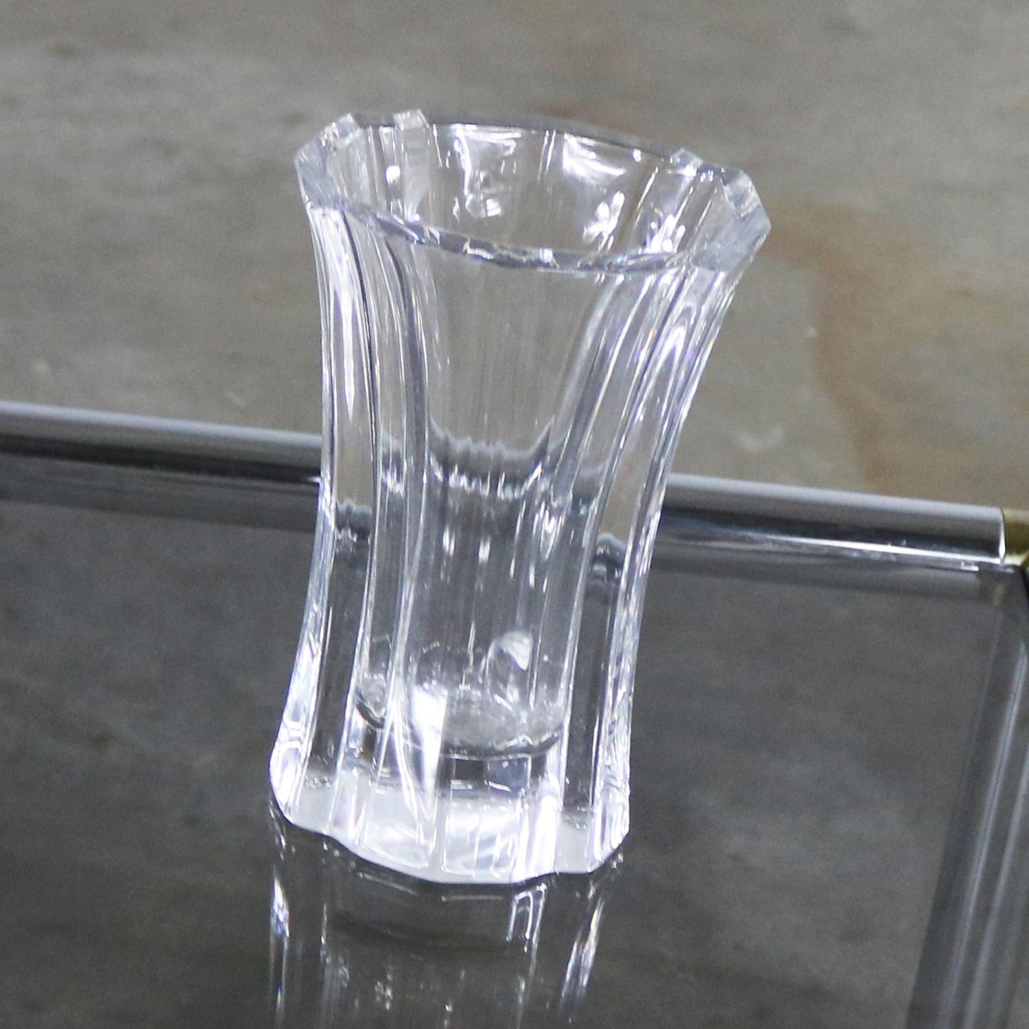 20th Century Orrefors Crystal Vase by Lars Hellsten Signed and Numbered LH 4599-22