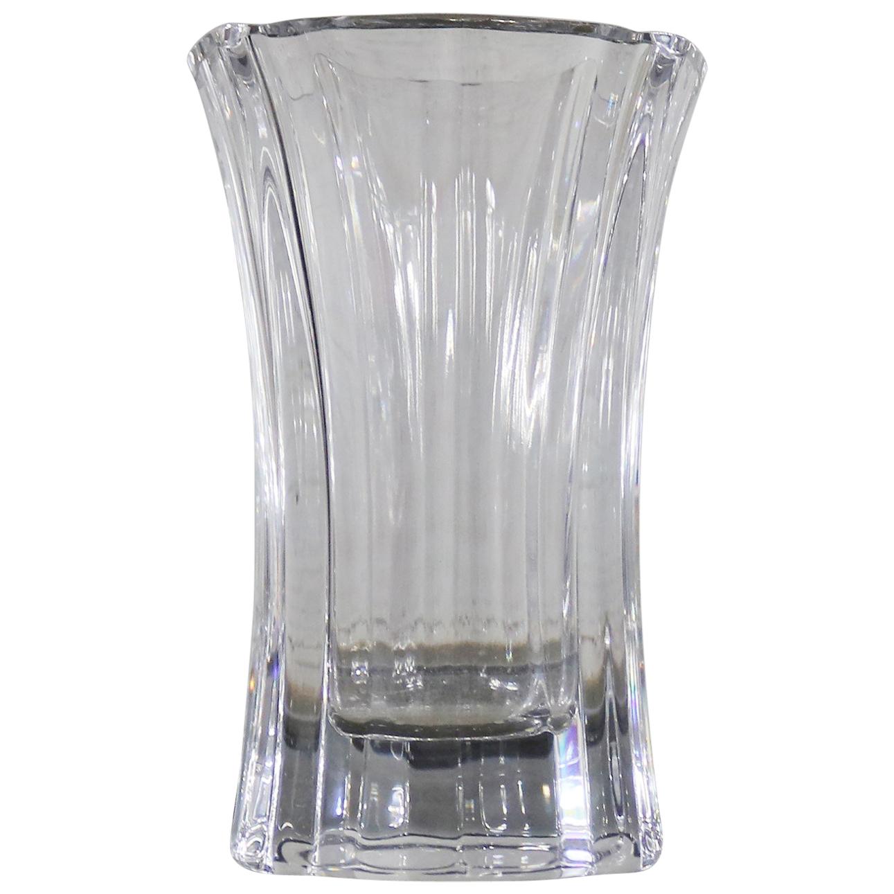 Orrefors Crystal Vase by Lars Hellsten Signed and Numbered LH 4599-22