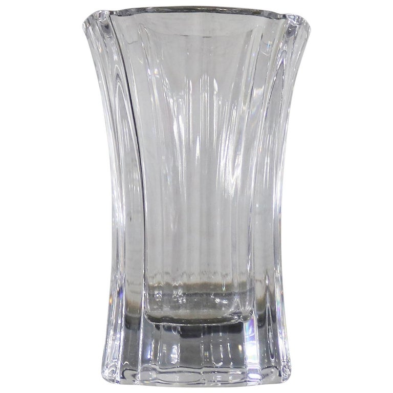 Orrefors Crystal Vase by Lars Hellsten Signed and Numbered LH 459922