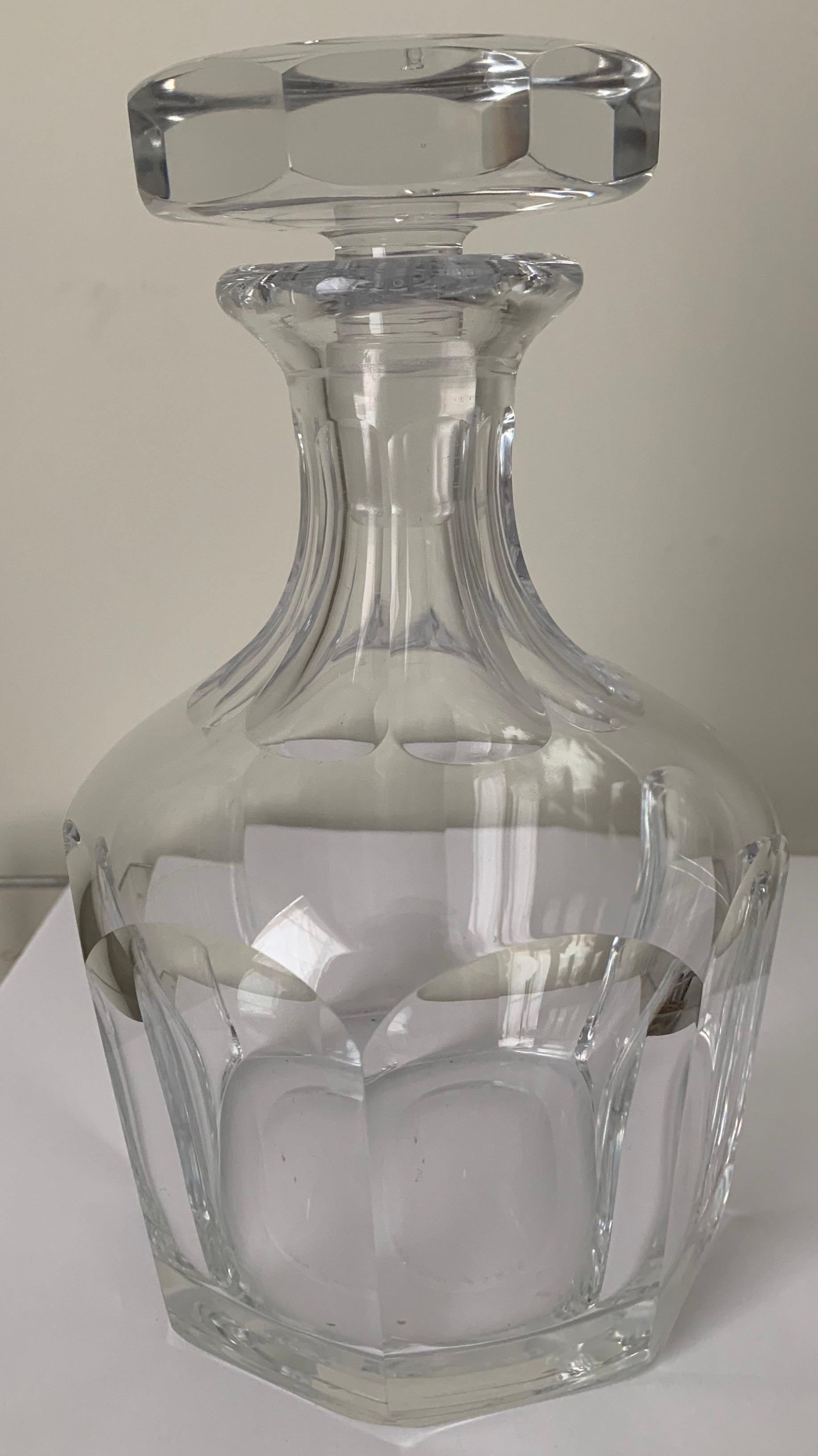 Swedish Orrefors Cut Glass Decanter