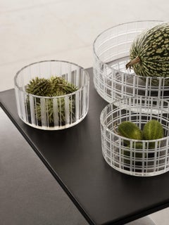 Orrefors Cut In Number Stripes Bowl Small