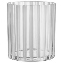 Orrefors Cut In Number Stripes Vase Medium