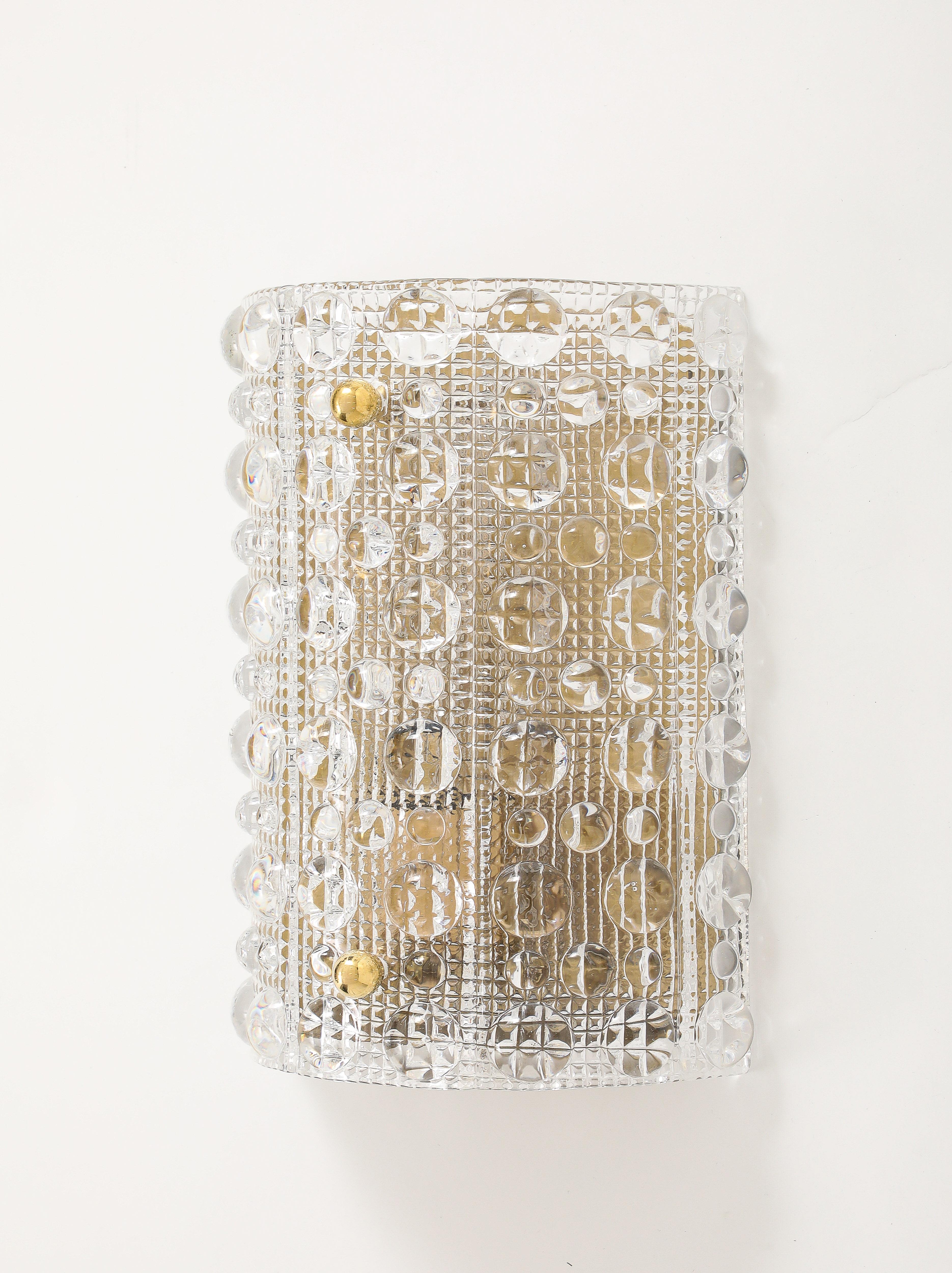 Orrefors Cystal Dot Sconces Excellent état - En vente à New York, NY