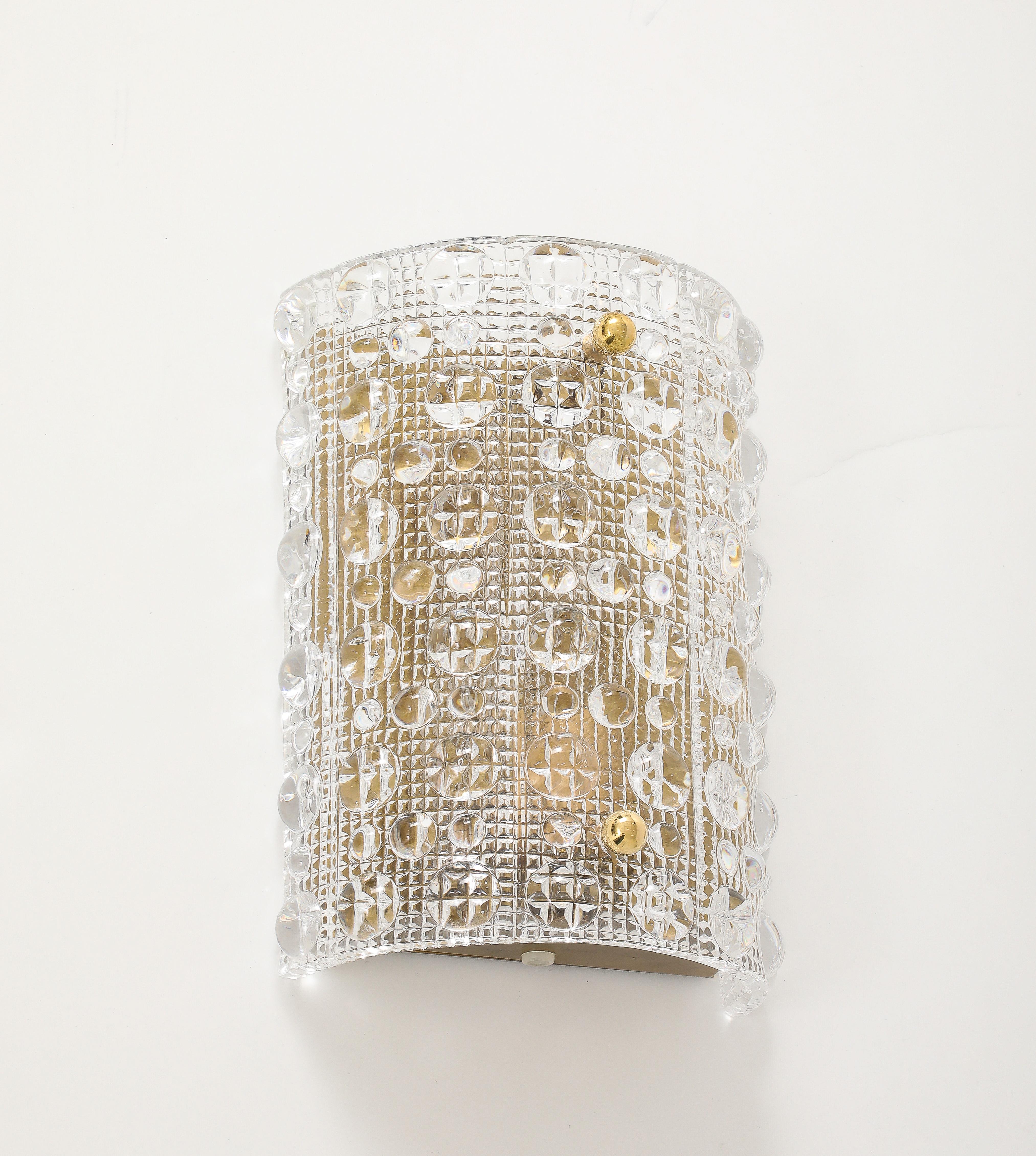 Orrefors Cystal Dot Sconces en vente 1