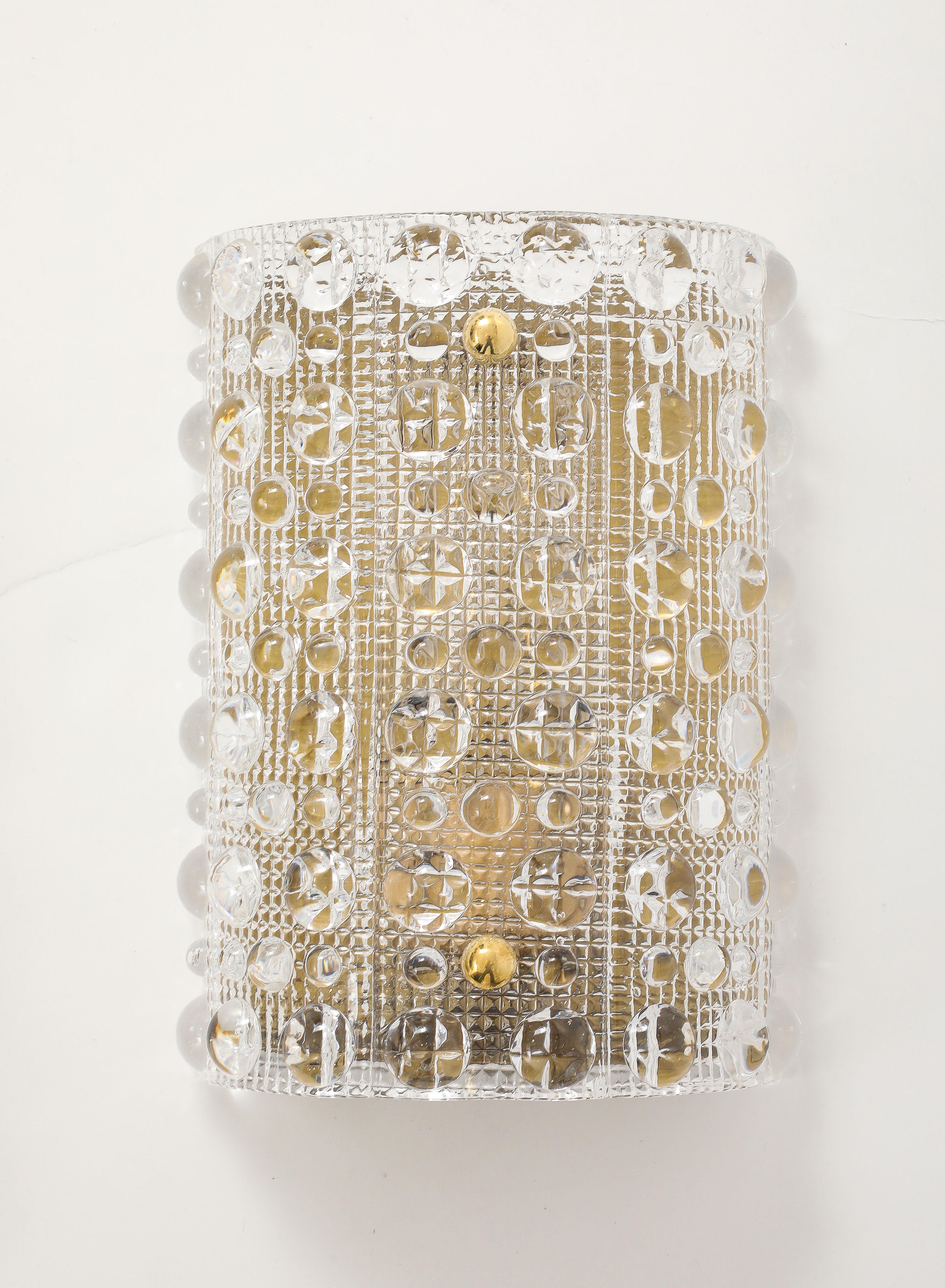 Orrefors Cystal Dot Sconces en vente 2