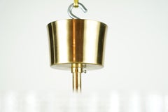 Orrefors drum shaped pendant by Carl Fagerlund glass and Brass, Sweden, 1960