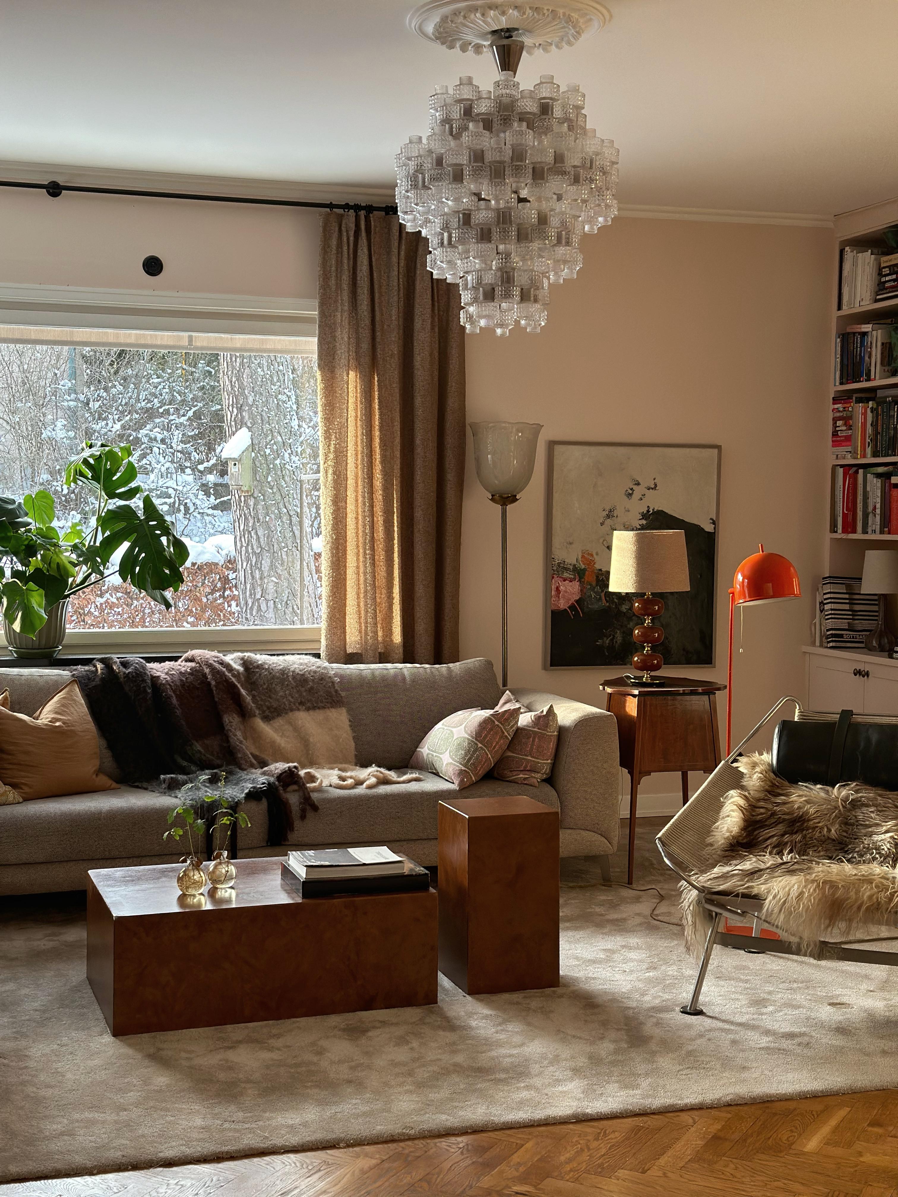 Large Mid-Century Modern Orrefors-Fagerhult 