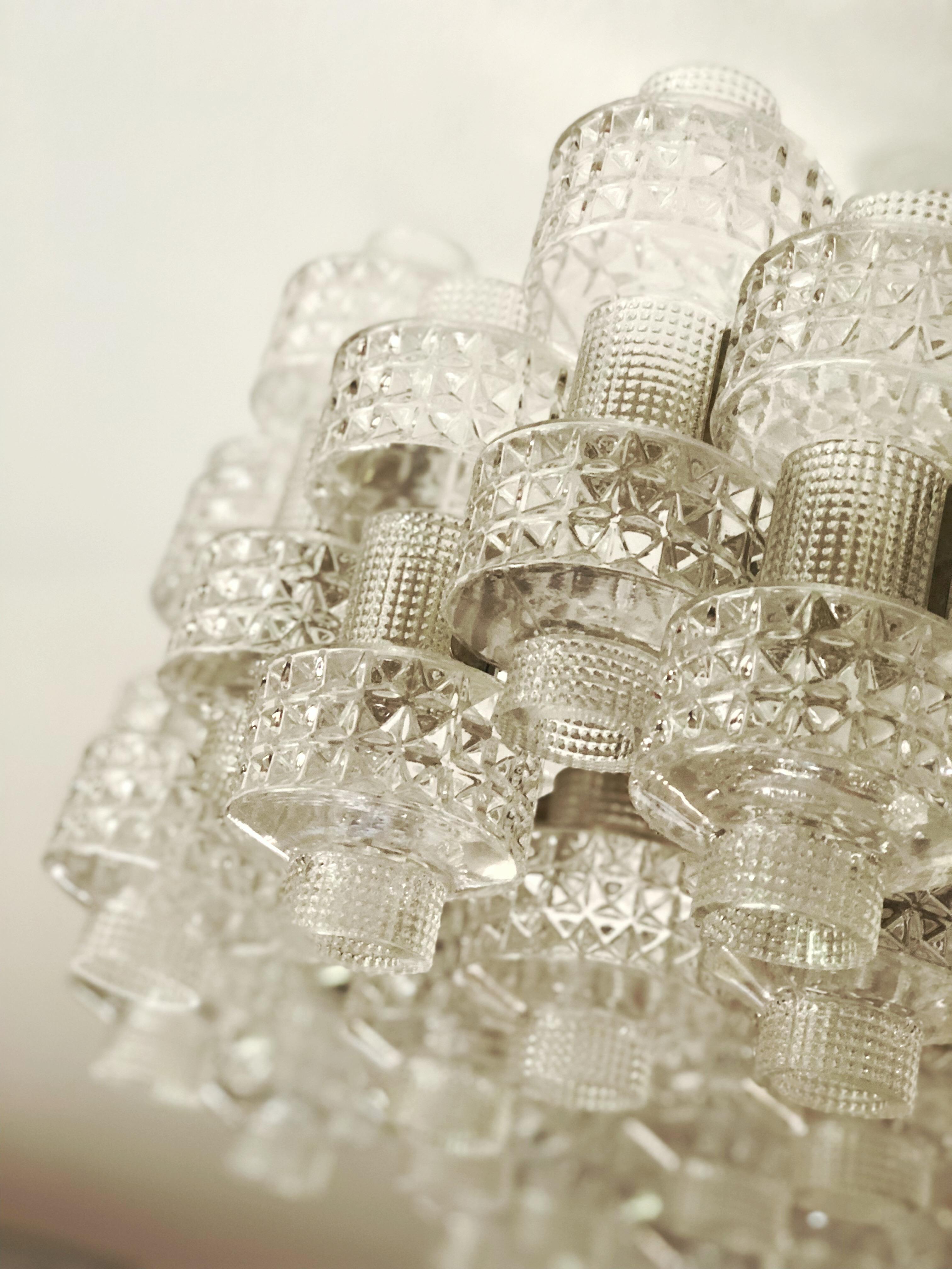 Swedish Orrefors Fagerhult Chandelier ’Festival’. 1960's. For Sale