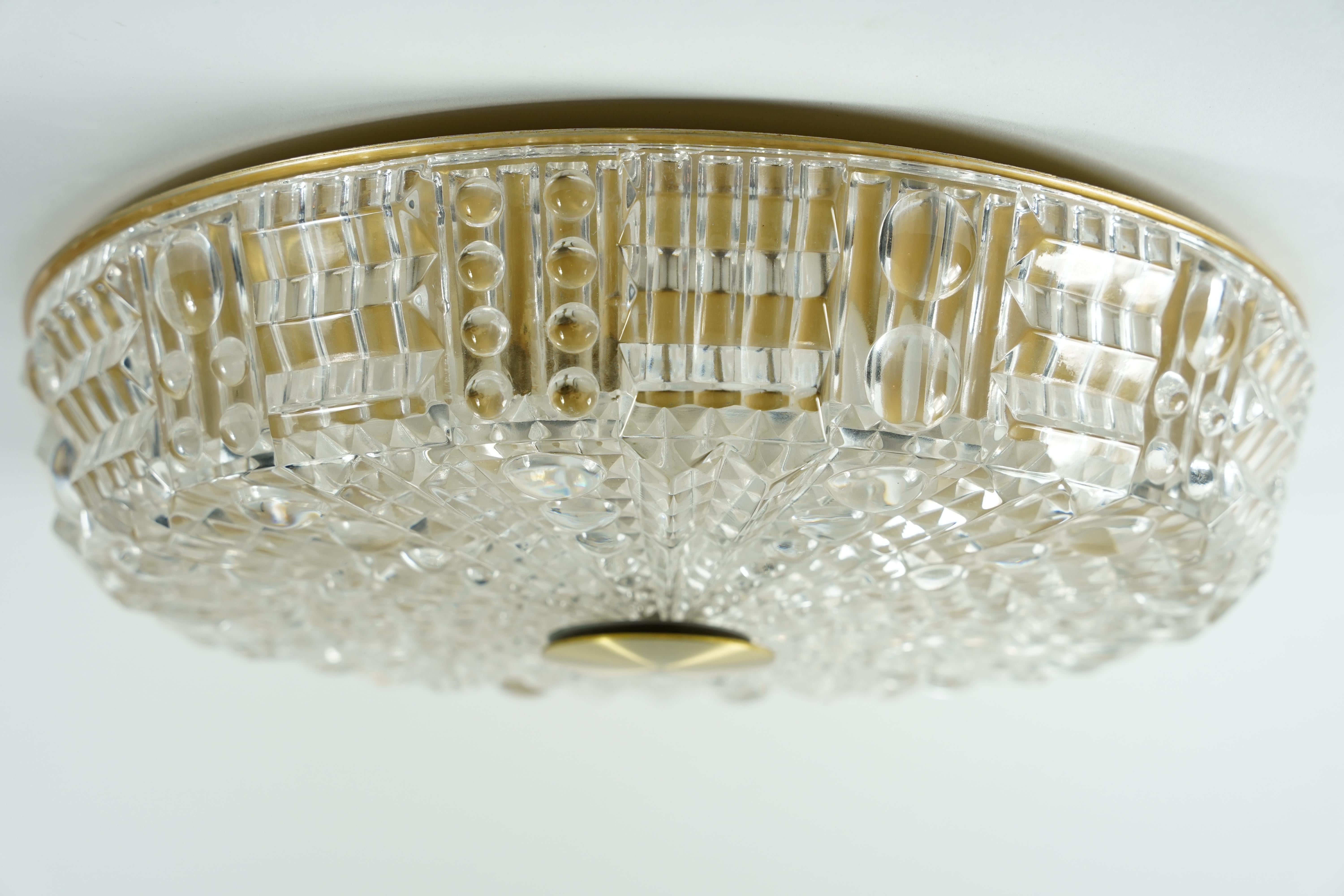 Monture en cristal et laiton Orrefors, 1960, Suède en vente 2