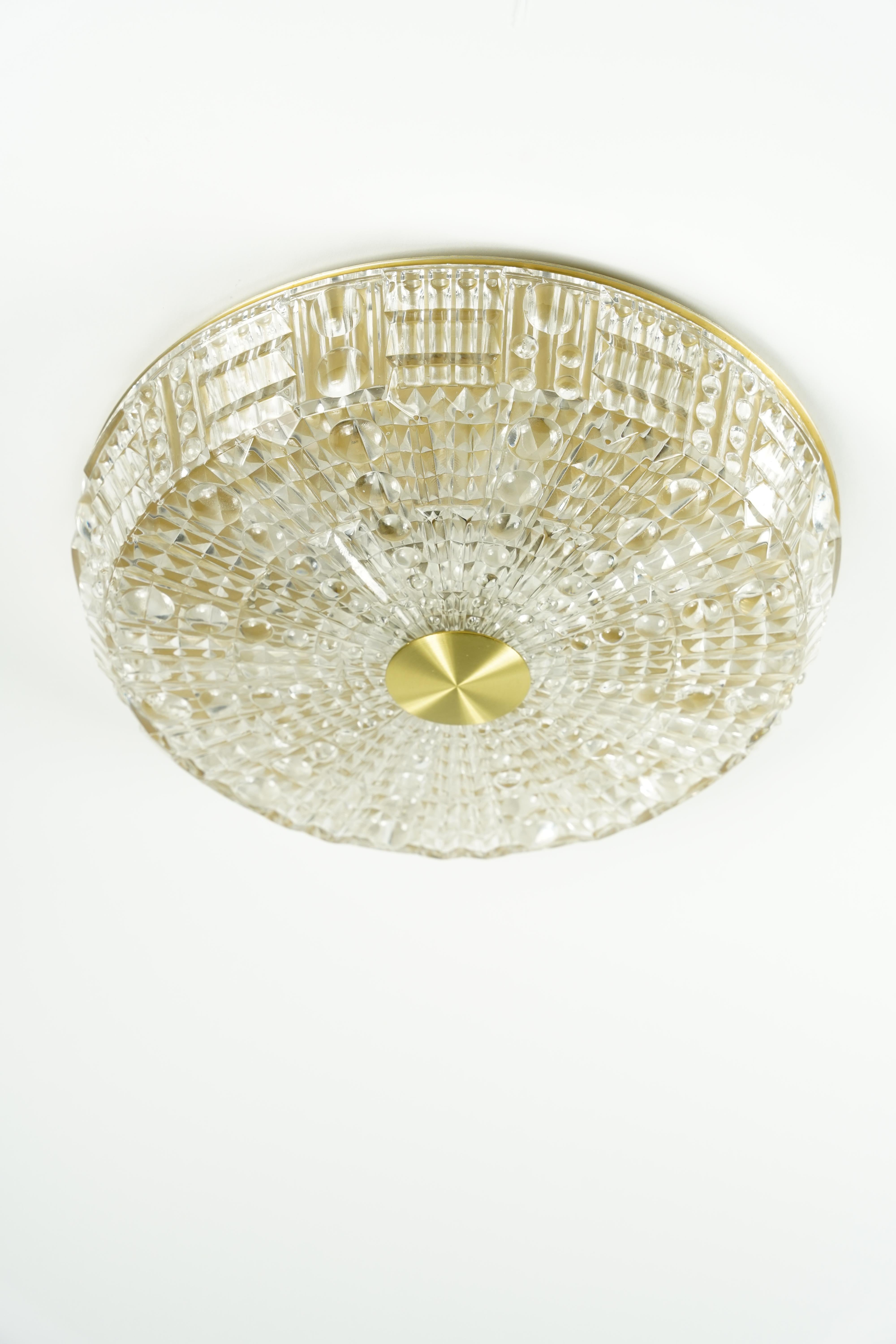 Monture en cristal et laiton Orrefors, 1960, Suède en vente 3