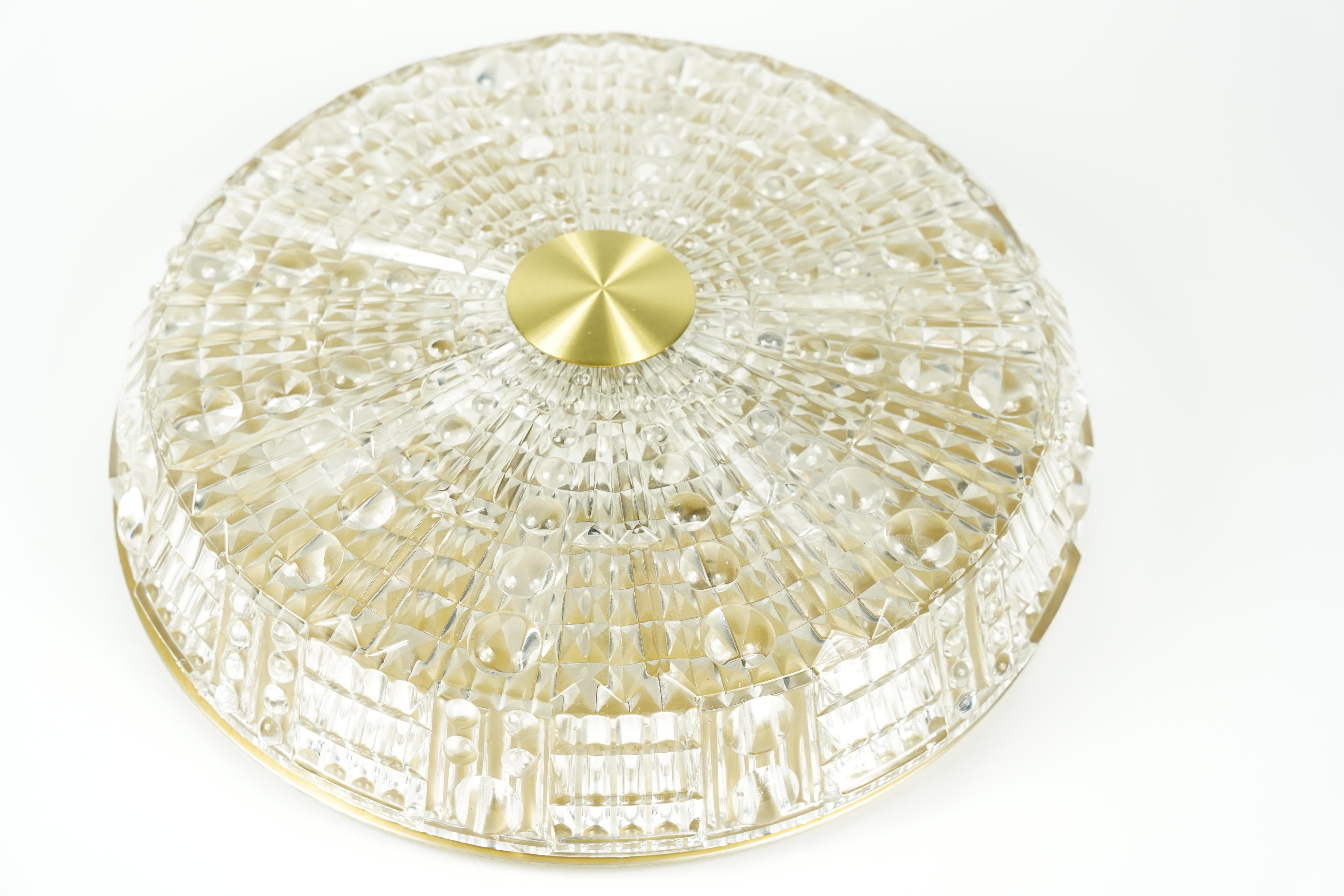 Monture en cristal et laiton Orrefors, 1960, Suède en vente 1