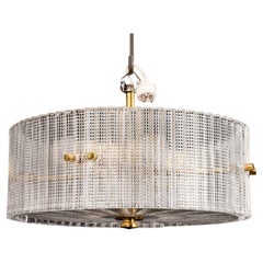 Orrefors Four panel Crystal pendant by Carl Fagerlund, 1970, Sweden