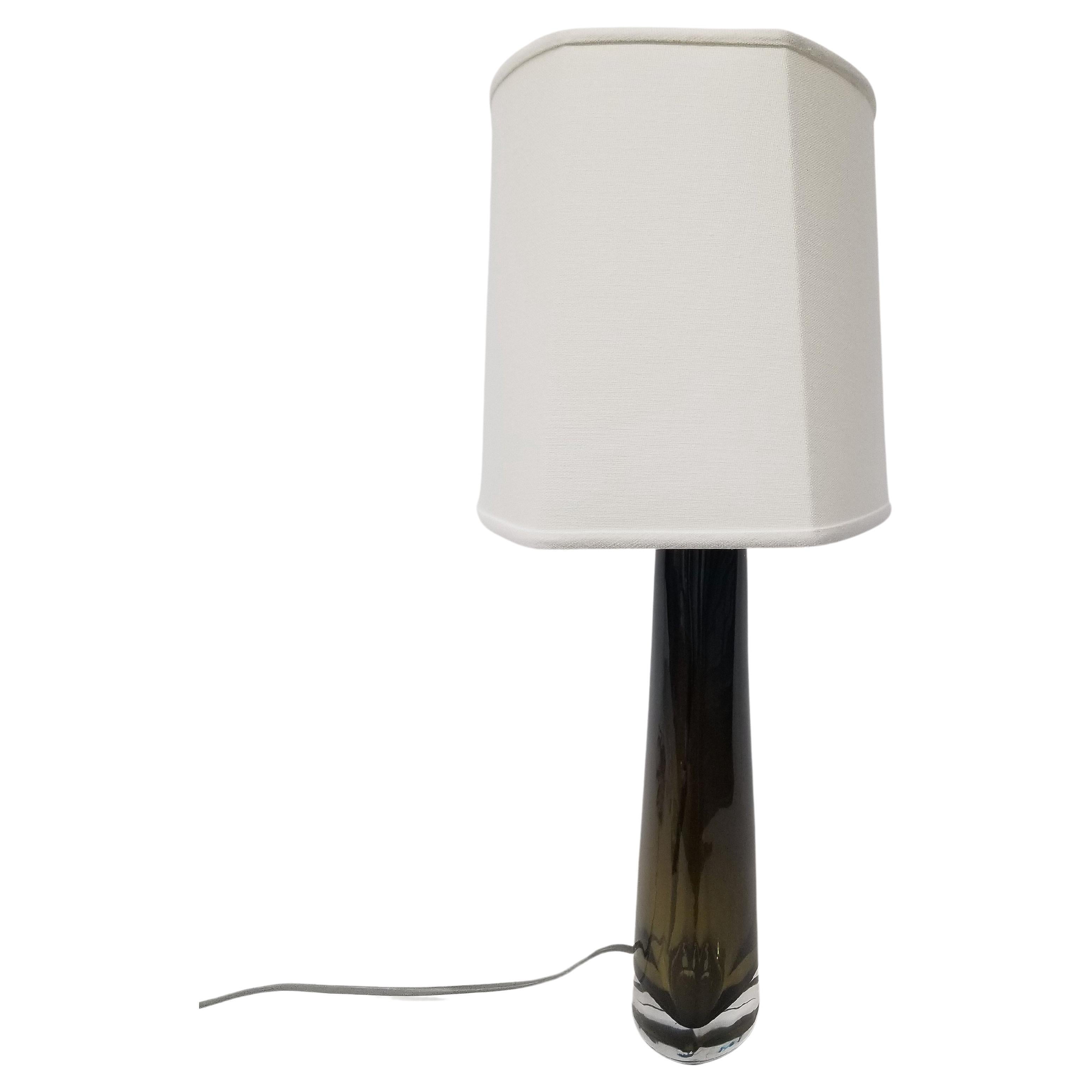 Scandinavian Modern Orrefors Glass Lamp by Carl Fagerlund For Sale