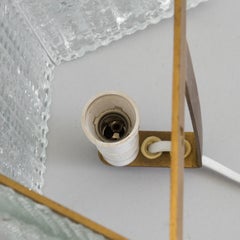 Orrefors Sconces / wall light  Glass and brass. Sweden 1960