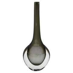 Orrefors Glasvase, entworfen von Nils Landberg, um 1950