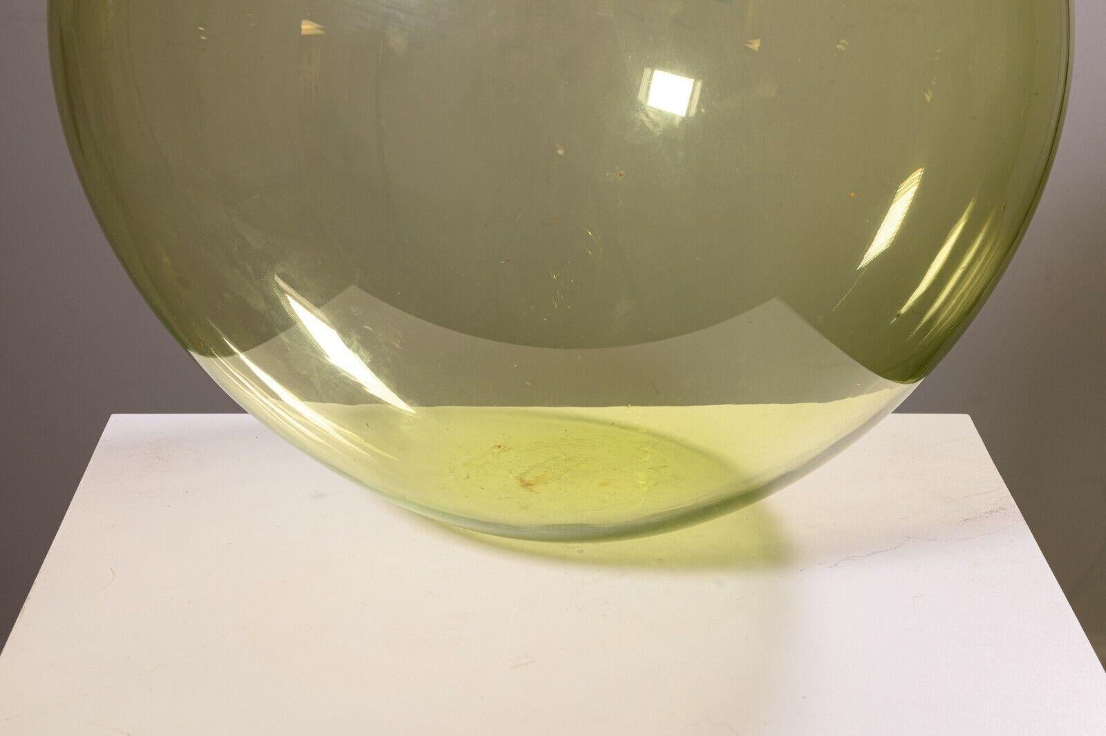 Art Glass Orrefors Green Apple Vase by Ingeborg Lundin