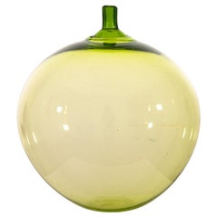 Orrefors Green Apple Vase by Ingeborg Lundin