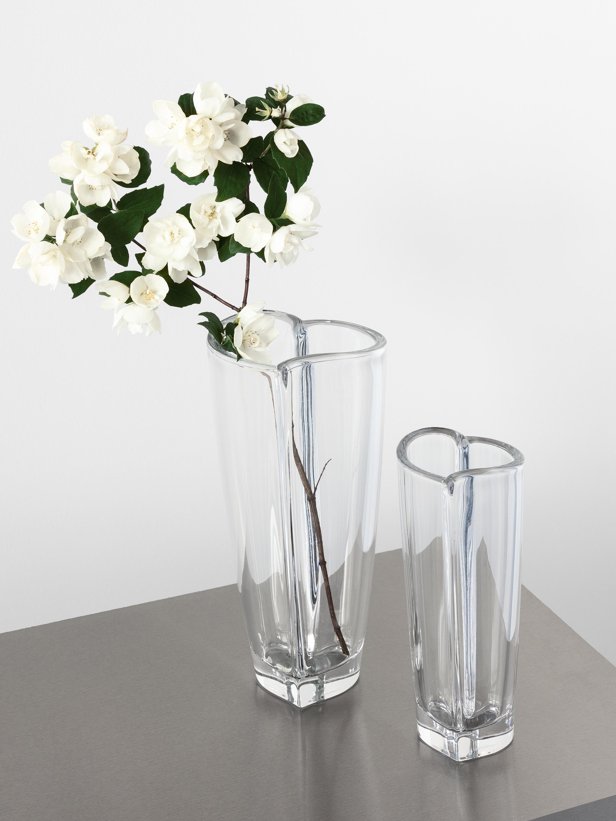 German Orrefors Heart Vase Large For Sale